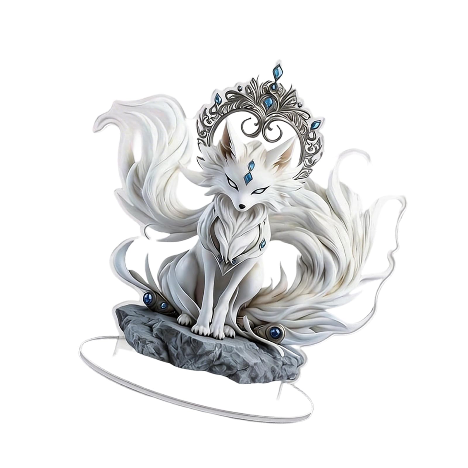Hredyqw 2D Flat Multicolor Acrylic Animal Sculpture Ornament with Sturdy Base for Home Offices Desktop Shelf Decors Art