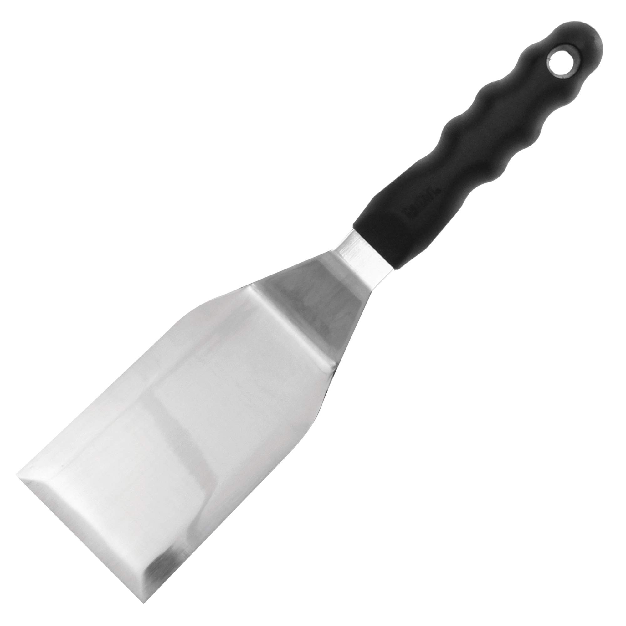 Tablecraft Black Square Blade Turner - Stainless Steel Spatula, Burger Flipper
