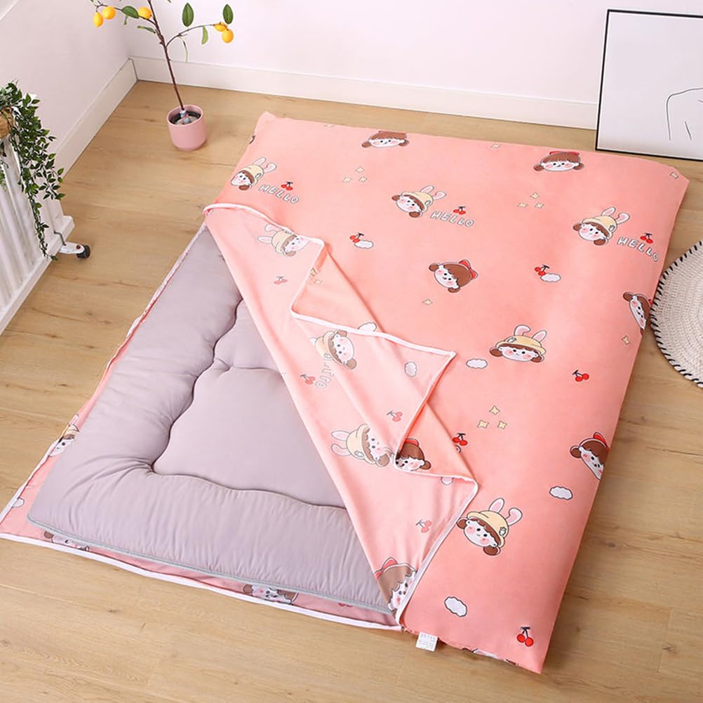 Floor Mattress Cover Zippered,Japanese Futon Mattress Cover Soft,100% Cotton Mattress Protector Cover,Removable & Washable Perfect for Dirty Mattress,Girl,180x220cm/71x86