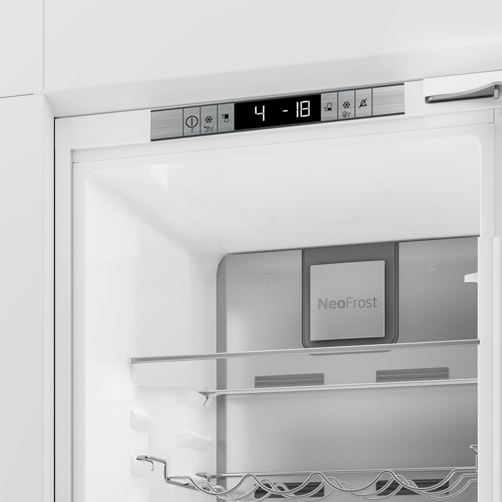 Beko Frigorífico Combi Integrable BCNA275E4SN: NeoFrost 254 L 177,5 cm | Tecnología NeoFrost Dual Cooling y HarvestFresh