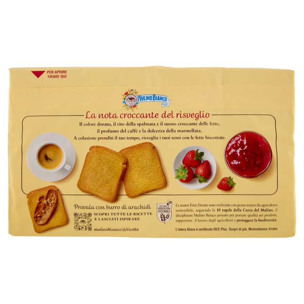 Italian Gourmet Bundle Goldene Zwiebackscheiben 12x 630g + Italian Gourmet Polpa Gratis – Italienische Fette Dorate, dicke knusprige Frühstücksscheiben, ideal mit Marmelade, Honig & Vorrat 7,56kg