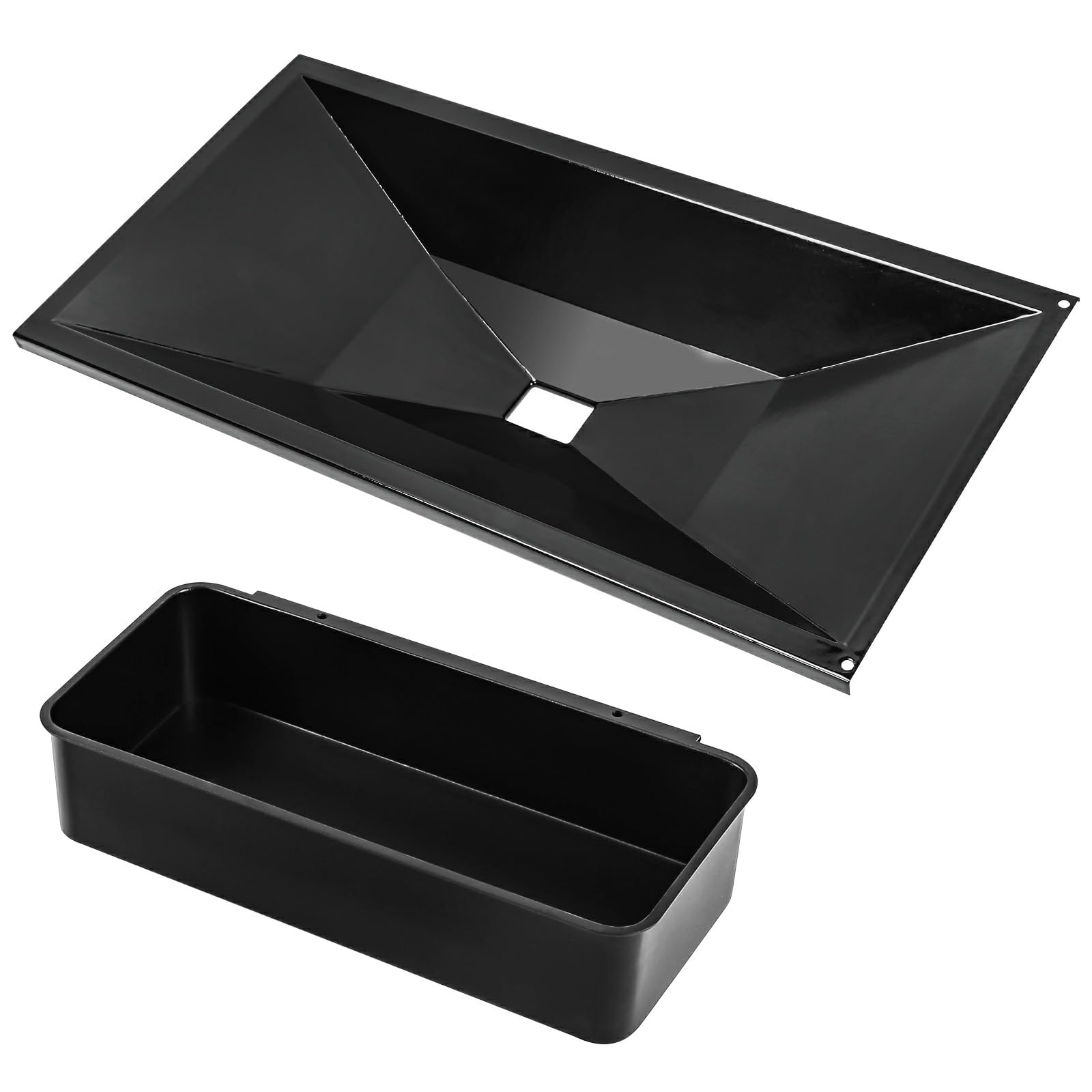 Uniflasy 66037 Grease Tray with 70379 Catch Pan for Weber Genesis II/LX 400 Series, Genesis II E410 S410 E435 S435, Genesis II LX E440 S440 S435 SE410 Grill, Grease Tray Kit for Weber 66037