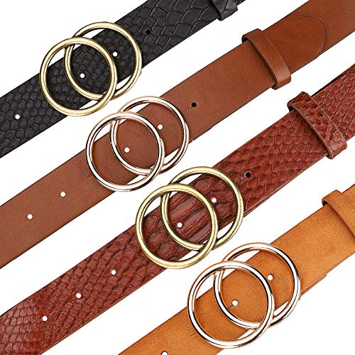 Earnda EB83WFC116BM Women'S Leather Belt Fashion Soft Faux Leather Waist Belts thumb #4