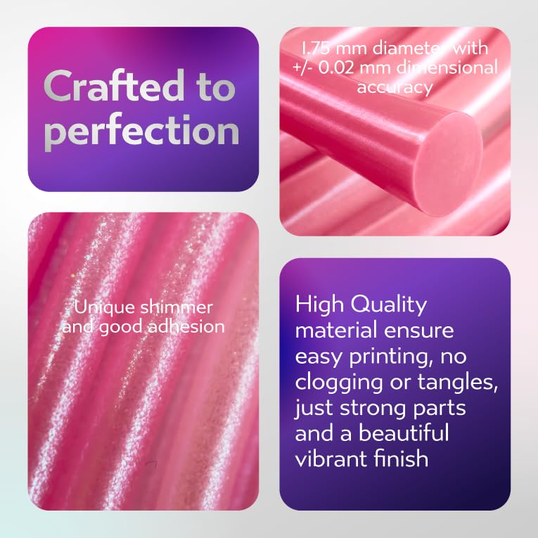Image of Cookiecad PLA Filament Iridescent Rainbow, Pink Ombre Elixir, 1.75mm 1kg