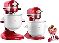 Vista 1 de Ice Cream Maker Attachment for Kitchenaid Stand Mixer,2-Quart Frozen Yogurt - Ice Cream & Sorbet Gelato Maker,Fits 4.5 qt and Larger Mixers(Not Fit