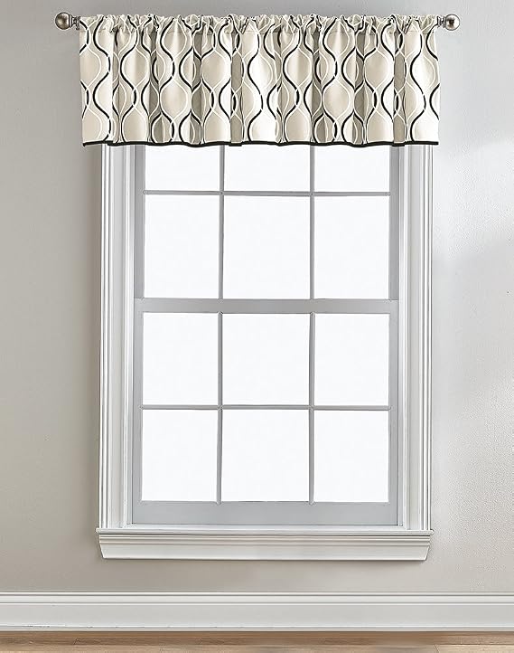 CHF 1Z44510LBK Morocco Valance, Black, 50 W x 18 L