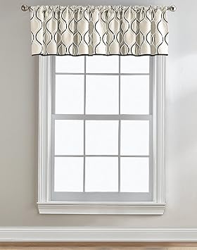 CHF 1Z44510LBK Morocco Valance, Black, 50" W x 18" L