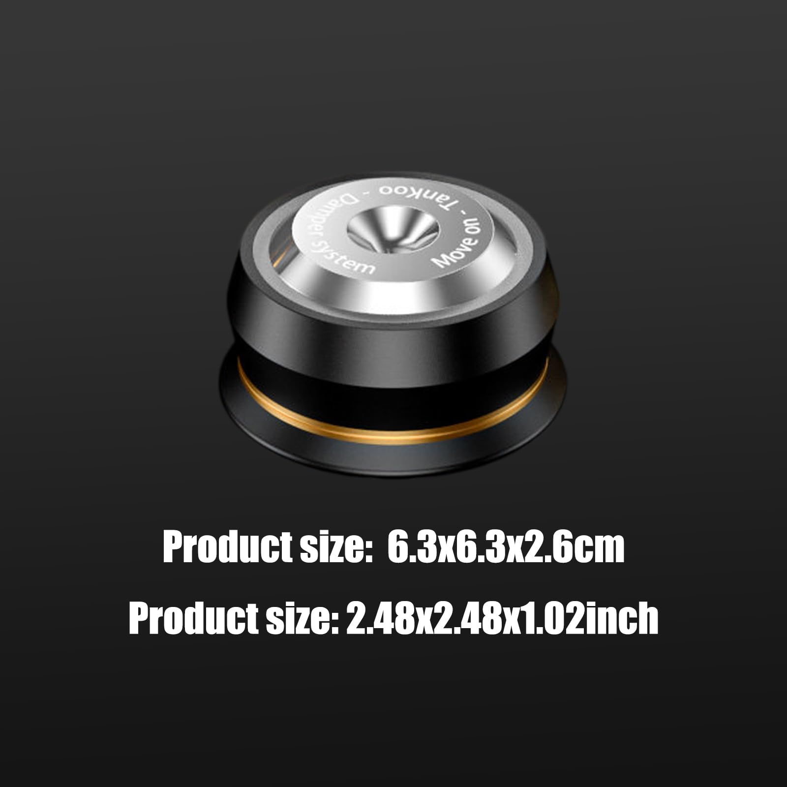 4 pezzi di Piedini per Supporto Isolante per Altoparlanti, Piastre di Supporto in Acciaio Inox, Damping Antivibrazione, 63x26mm Universali per HiFi, Giradischi, Subwoofer, Amplificatori