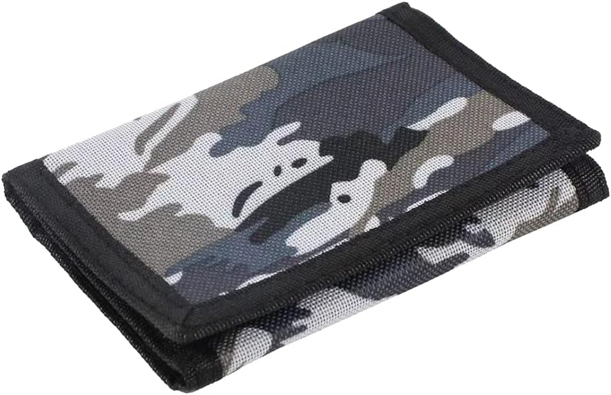 UUYYEO Camouflage Canvas Trifold Wallet Outdoor Sports
