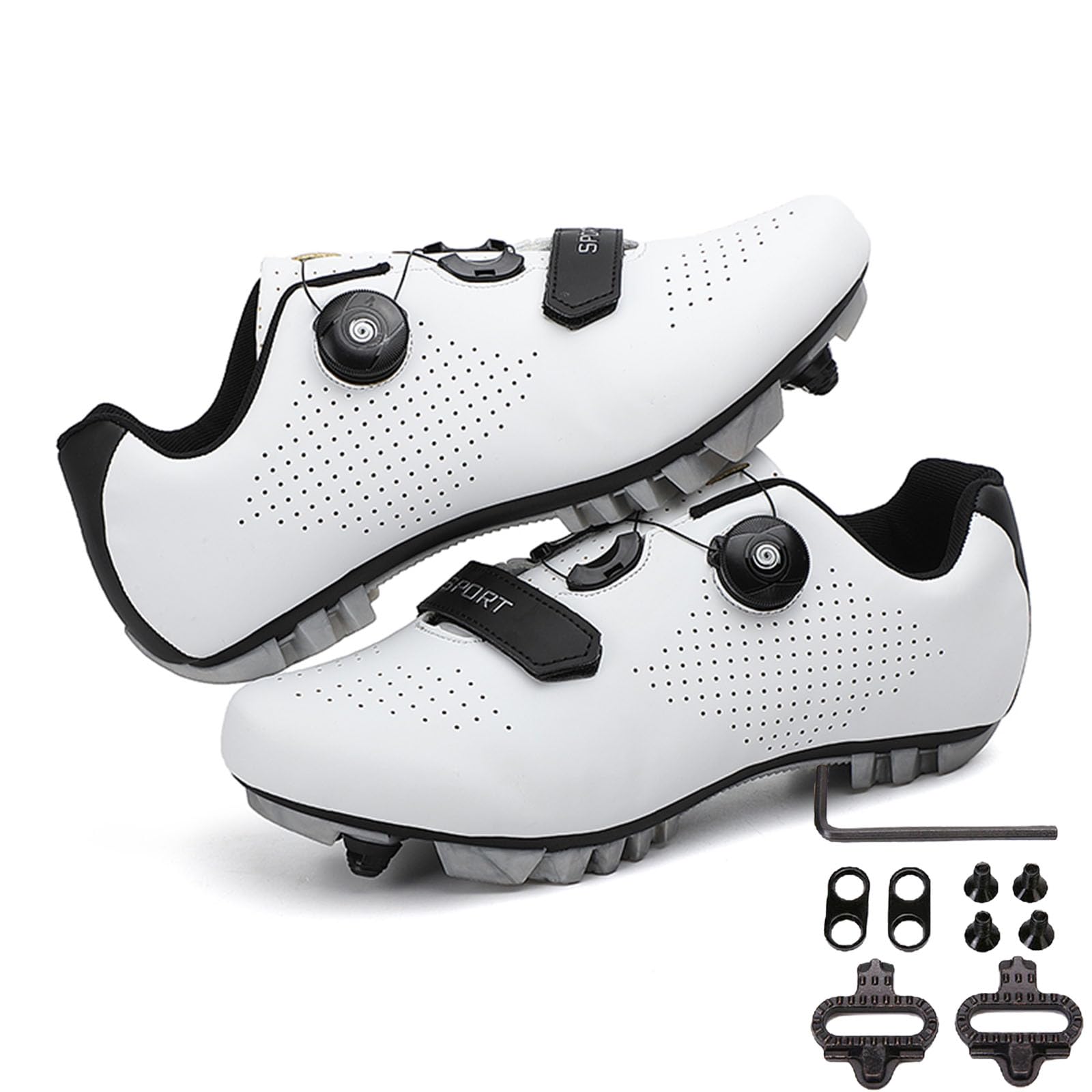 Chaussures Cyclisme VTT & Route Homme/Femme – Crampons Automatiques, Semelle Rigide, Respirantes & Antidérapantes