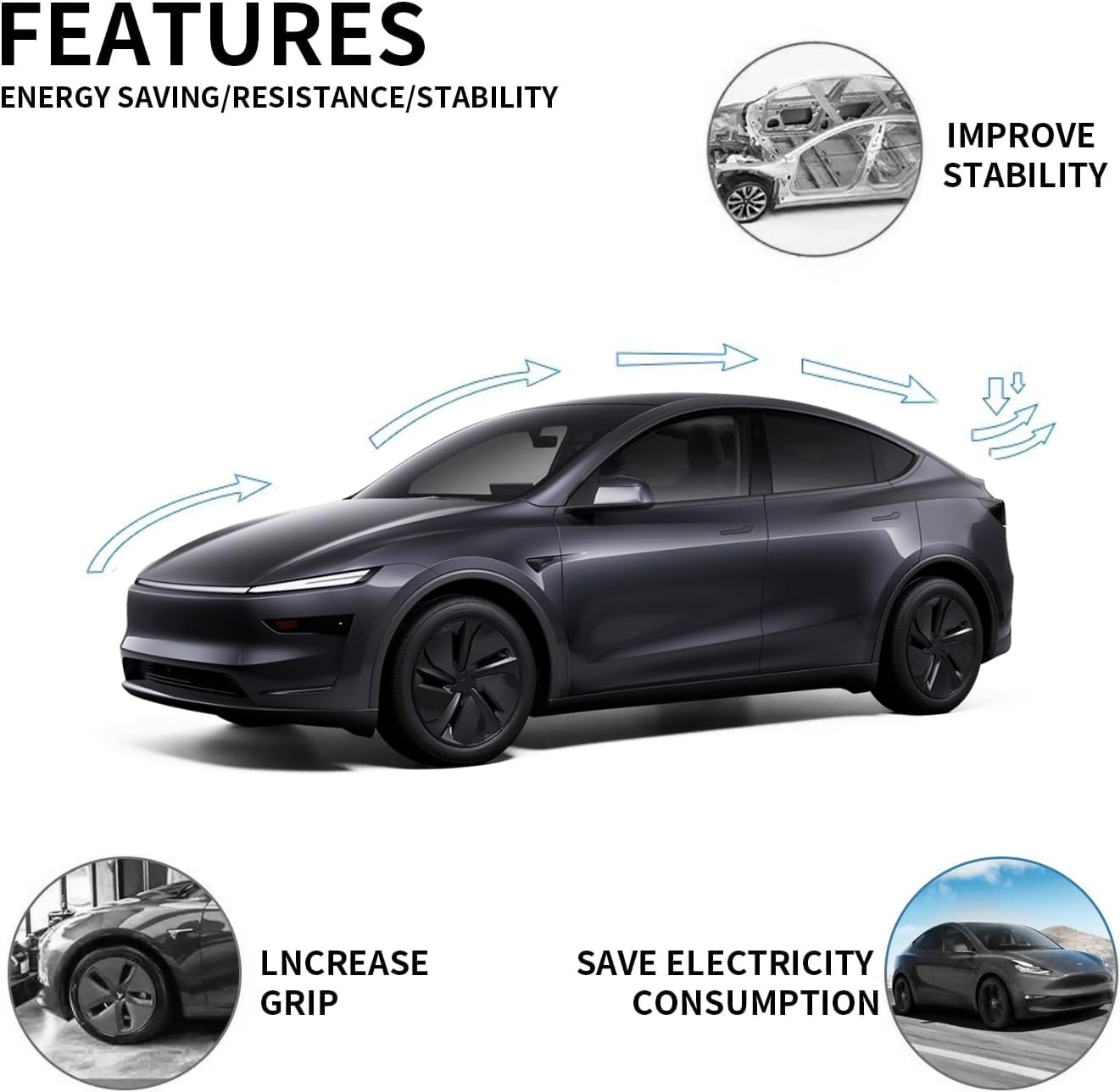 per Tesla Model Y Juniper Spoiler Originale Spoiler posteriore Ala Labbro Opaco Fibra di Carbonio per Tesla 2025 2026 Model Y Juniper Accessori (Fibra di Carbonio Opaca)