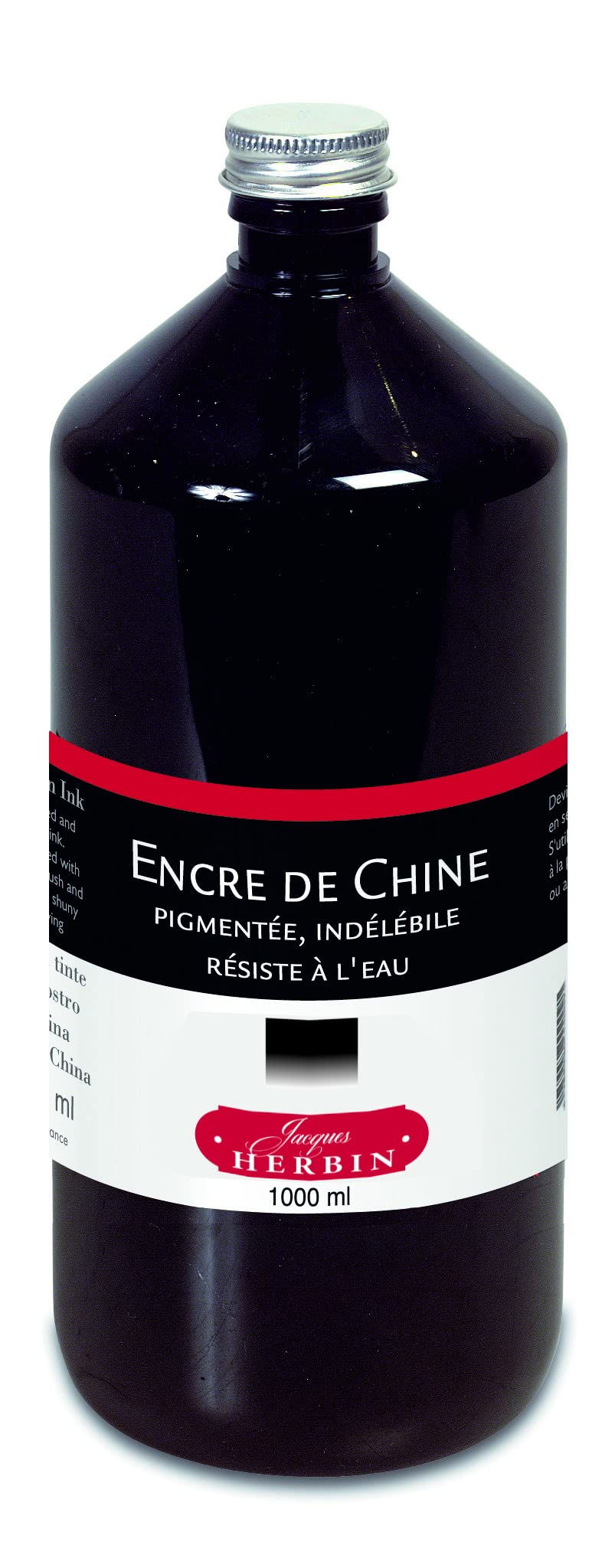 Jacques Herbin 11009T - Tusz chiński, 1 litr, czarny, czarnego