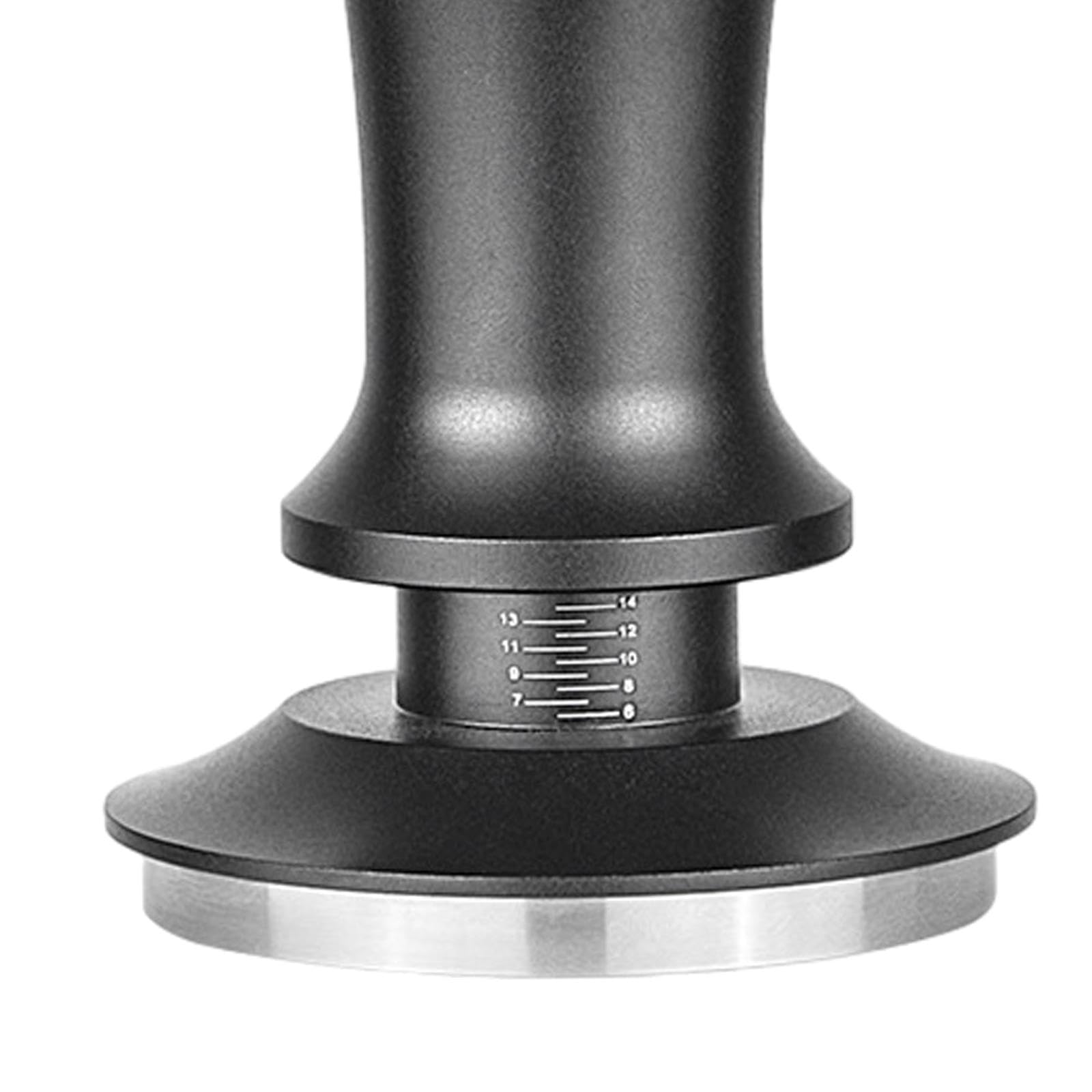 Espresso Tamper Base Plana de Acero Inoxidable Mango Aluminio con Resorte Desmontable Fácil Limpieza Apto para Baristas Profesionales y, 58MM