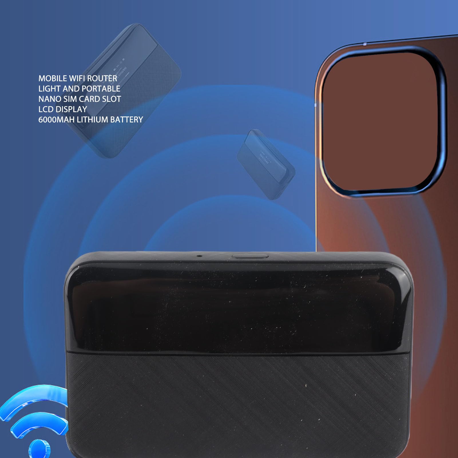 Router Wi-Fi 4G, Router z Modemem 4G LTE z Gniazdem Karty Nano SIM 300 Mb/s 10 Użytkowników Udostępnij WPA Szyfrowanie WPA2 Mobilny Hotspot Wi-Fi w Europie, Mobilny Router