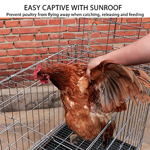 Hühnerstall Hühnerkäfig Hühnerstall, Für 6 Hühner Großer Hühnerstall Im Freien, Mit Regenschutzplane, Universalrad… – Bild 4