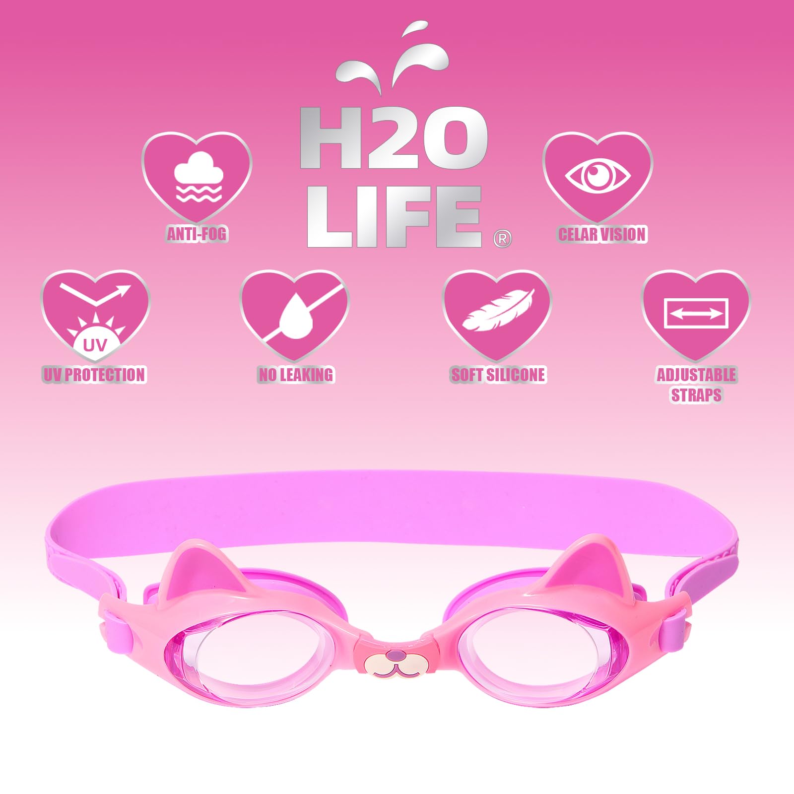 Lunettes de natation amusantes pour enfants filles et garçons Protection pour enfants