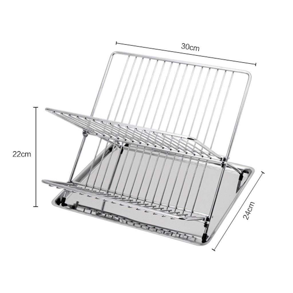 Geschirrkorb Edelstahl Abtropfbrett Küche Storage Rack Faltbare Dish Ablass Gestell 30 cm Geschirr Abtropfgestell