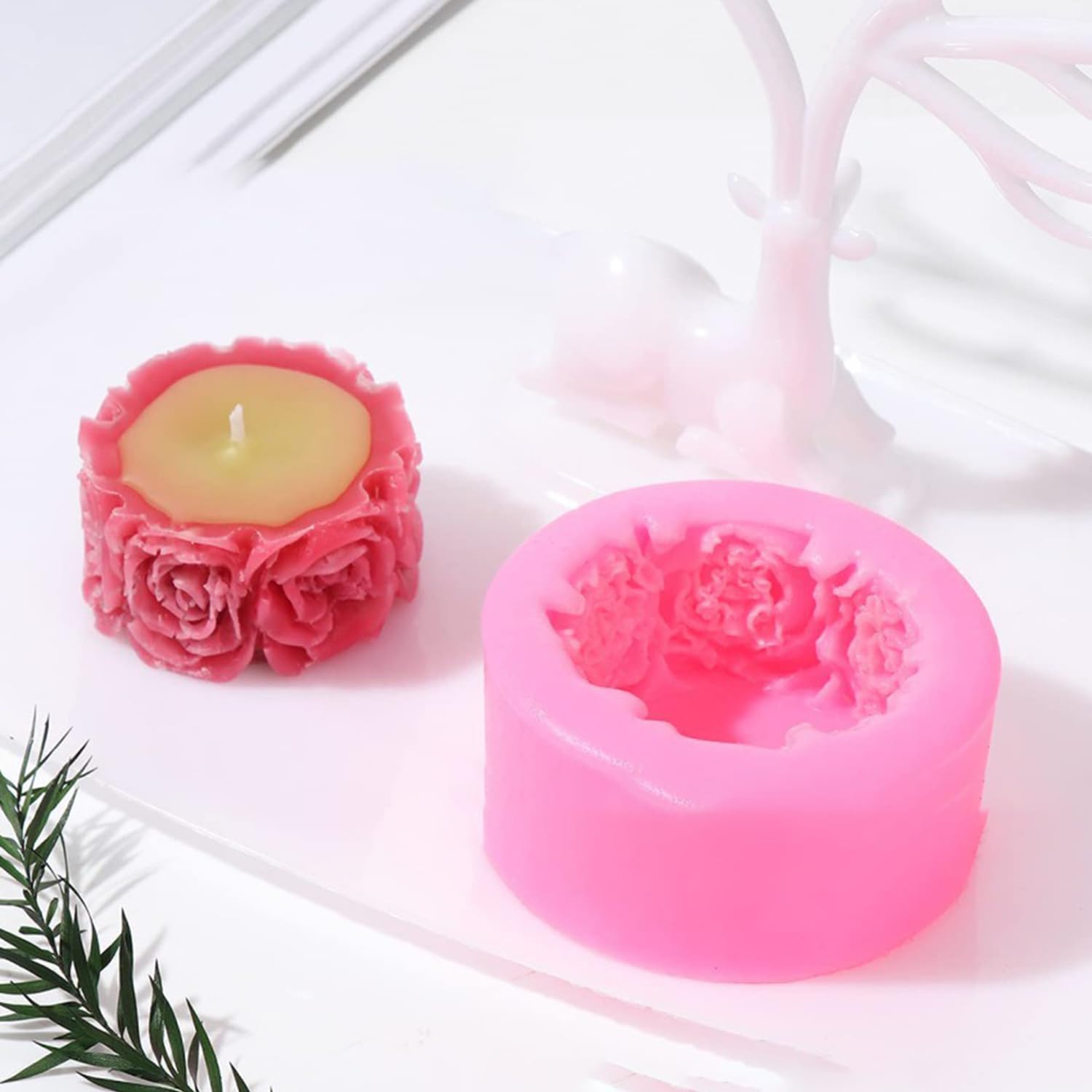 Moule En Silicone Pour Bougies De Noël Pour Cire, Résine, Argile
