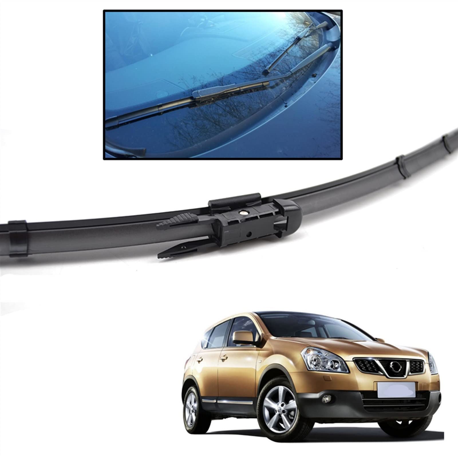 Juego De Escobillas Limpiaparabrisas Delanteras Y Traseras De 24 "+ 15" + 12 "para Nissan Para Qashqai J10 2006-2013, Cepillos Para Ventana De Parabrisas Parabrisas