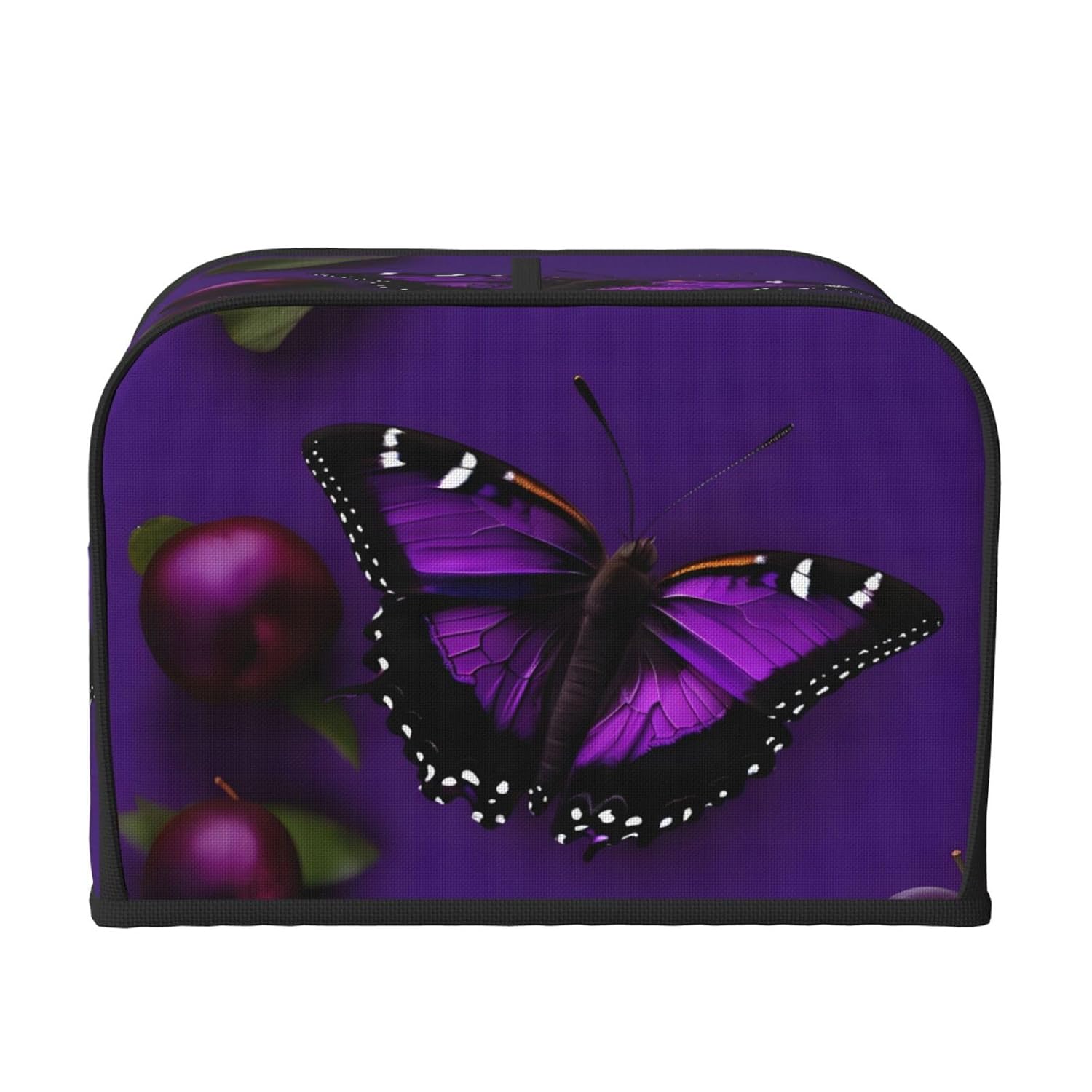 One Purple Plum Butterfly Print Toaster Cover 4 Slice Kitchen Small Appliance Cover,For Dust Fingerprint Protection - Image 2