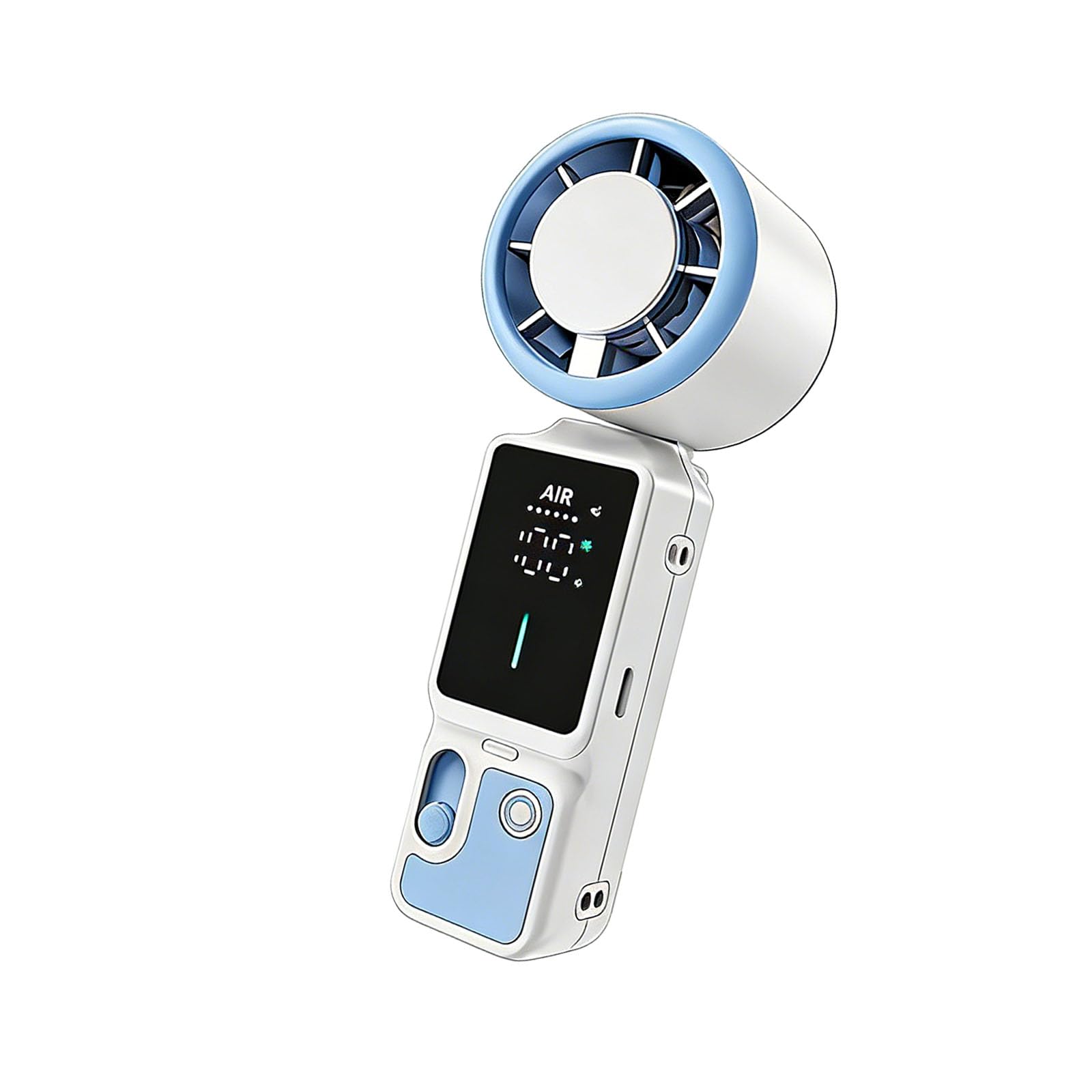 NMFLAB Portable Neck Wearable Strong Fan with 100 Wind Speeds and Rapid USB Recharge for Travel Gym Daily Commute Fast Charging Fan