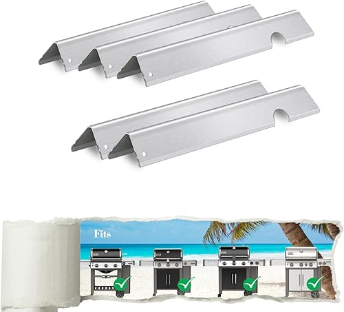 Barras aromatizantes de 17,1" para parrillas Weber Genesis II E-310 E-330 S-335 SE-330 CSS-315 CSE-335 y Genesis II LX E-340. Compatible con piezas