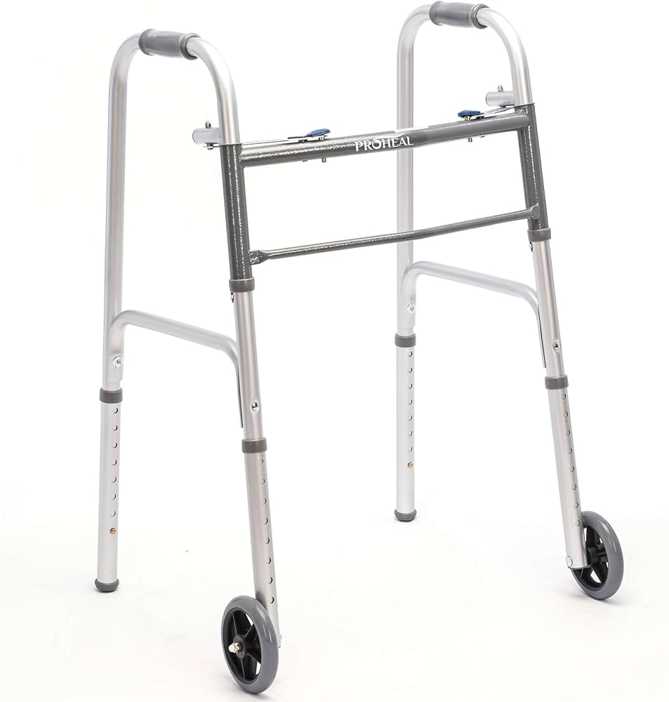Amazon.com: Junior Folding Walker with Wheels - Two Button Walkers