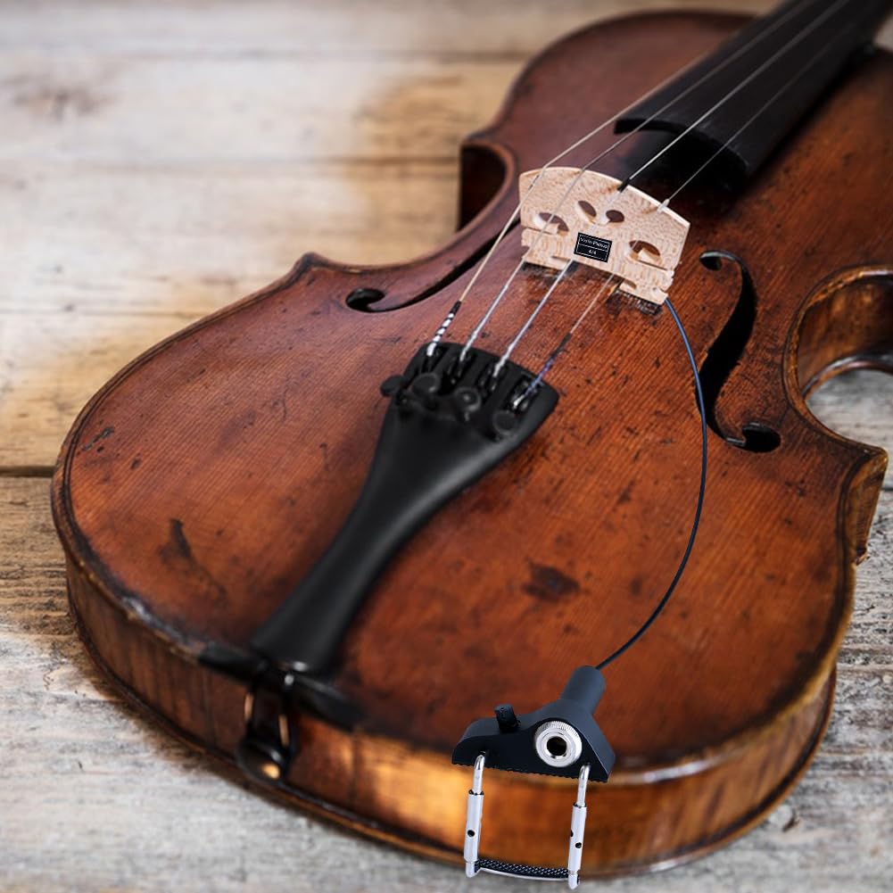 Pastilla de violín Órgano electrónico Sonido acústico auténtico instantáneo Pastilla de puente de violín Fácil de montar Ajuste de colocación Accesorios de violín para puente de vio