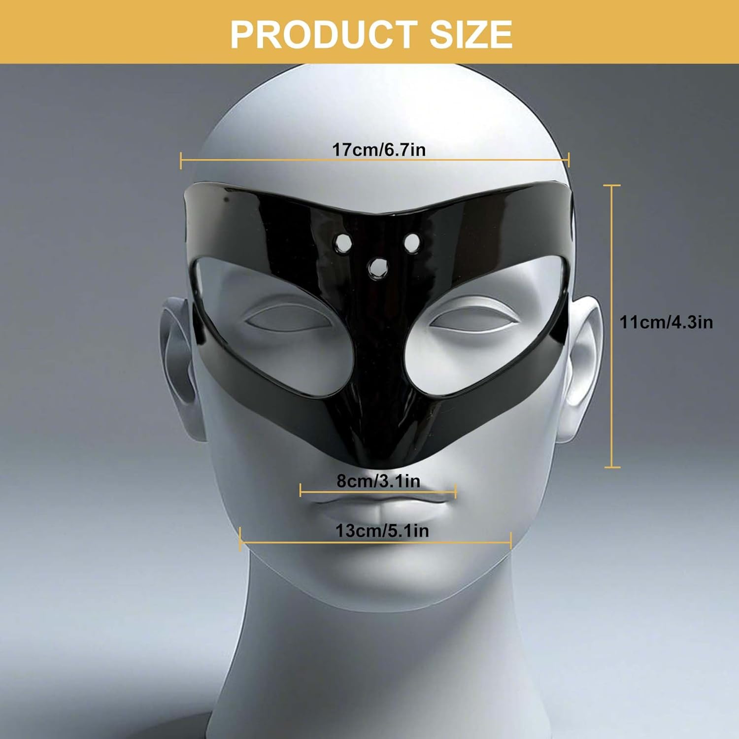 Nose Guard for Sports, Broken Nose, Adustable Face Mask with Foreheard Vent, Foam Padding for Men and Women,Adult,Basketball,Baseball,Football,Softball Face Guard(Black) - Image 2