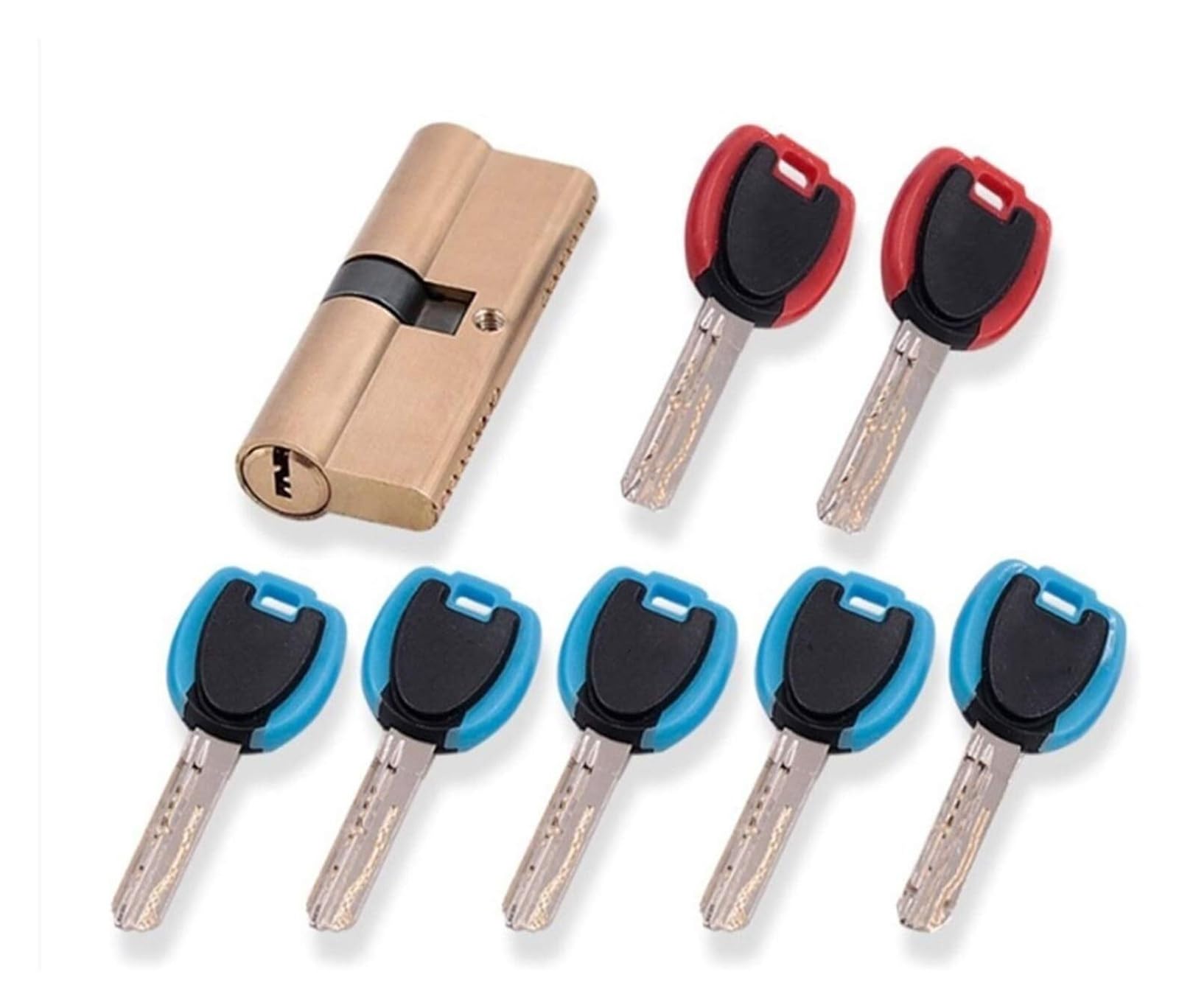 Door Barrel Lock,Euro Cylinder Lock,Cylinder Biased Lock 65 70 80 90 115mm Cylinder AB Key -Theft Entrance Brass Door Lock Lengthened Core Extended Keys(70(32.5 37.5))