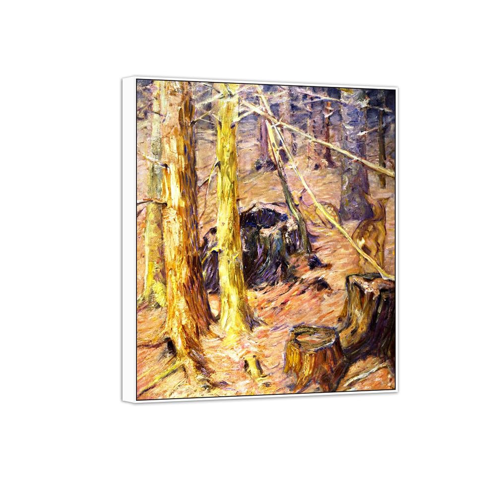 SDYSKKUG Famous Wall Art. Canvas Prints. Forest.60x50cm White Frame