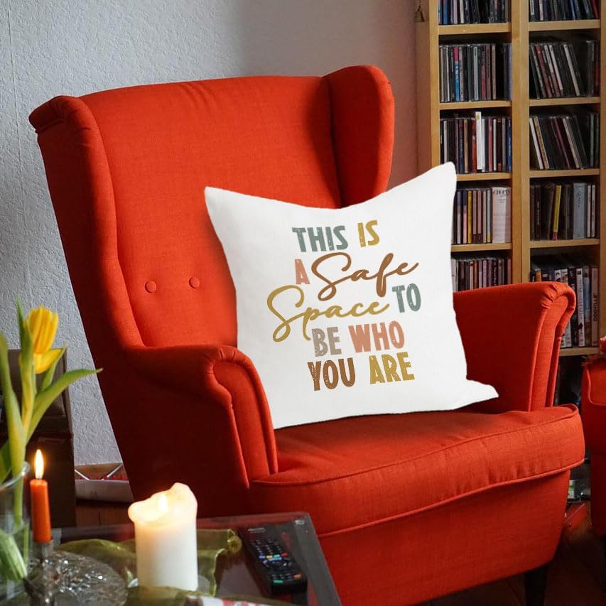 Miniatura 3 de Rusenbao Fundas de almohada calmantes para decoración de esquina, fundas de almohada de afirmación de 18 x 18 pulgadas, funda de almohada