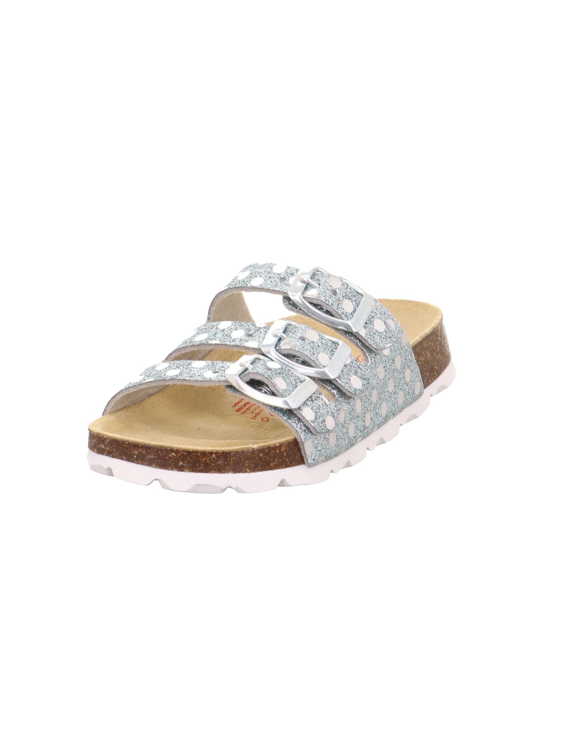 Superfit Girl's FUSSBETTPANTOFFEL Hausschuhe, HELLBLAU/WEIß 8430