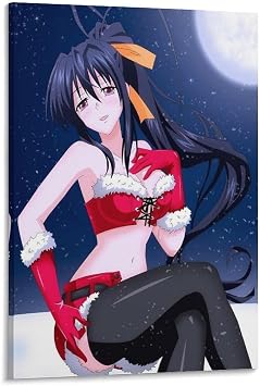 Akeno Himejima Poster High School DxD Wall Art Poster Gifts Bedroom Prints Home Decor Hanging Picture Canvas Painting Posters 20x30inch50x75cm