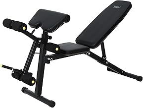 Adjustable Weight Bench Complete Multifunctional Abdominal Bench with Reclining Seat for Full Workout, Reclining Bench Weight Bench Stable/Adjustable Weight Bench Multiple Black