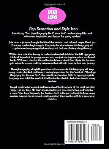 Dua Lipa Biography For Curious Kids: Pop Sensation and Style Icon (Inspiring Stories For Curious Min