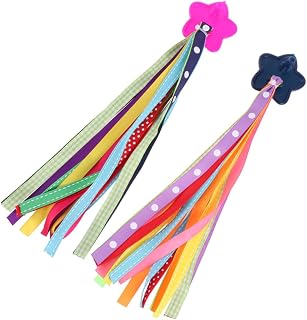 ibasenice 2 Pares Cinta De Bicicleta Amarillo Serpentina Borla Streamers De Bicicleta Manejar Bicicletas Cinta del Manillar Decoración del Manillar Paño Colorful