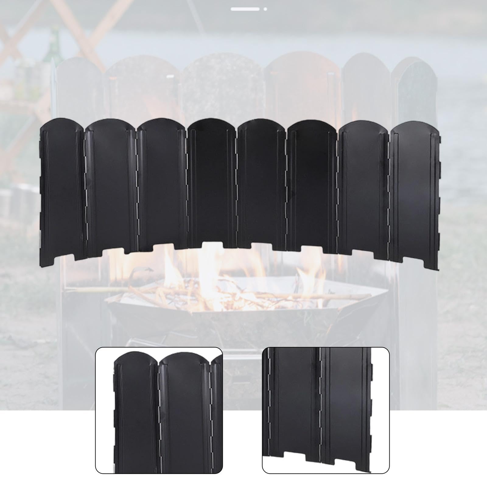 Campingkocher Windschutz Camping Windschutz Faltbar Outdoor Windschutz Metall Windschutz für Campingkocher Stabil Hitzeisolierend Einfach zu