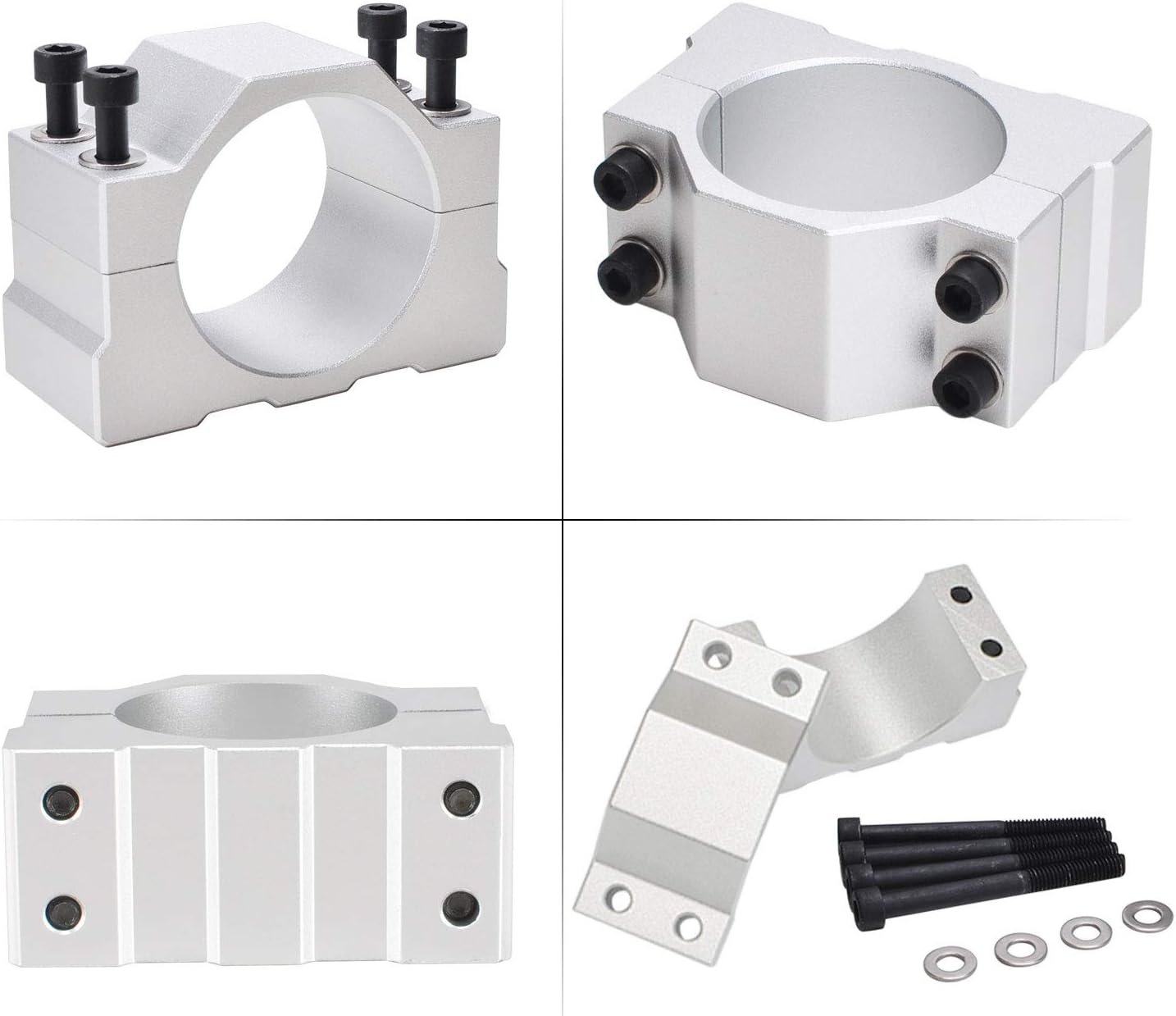 Daedalus 55mm Spindle Clamp Mounting Bracket Use for Spindle CNC Milling Motor Machine (55MM Clamp) - - 