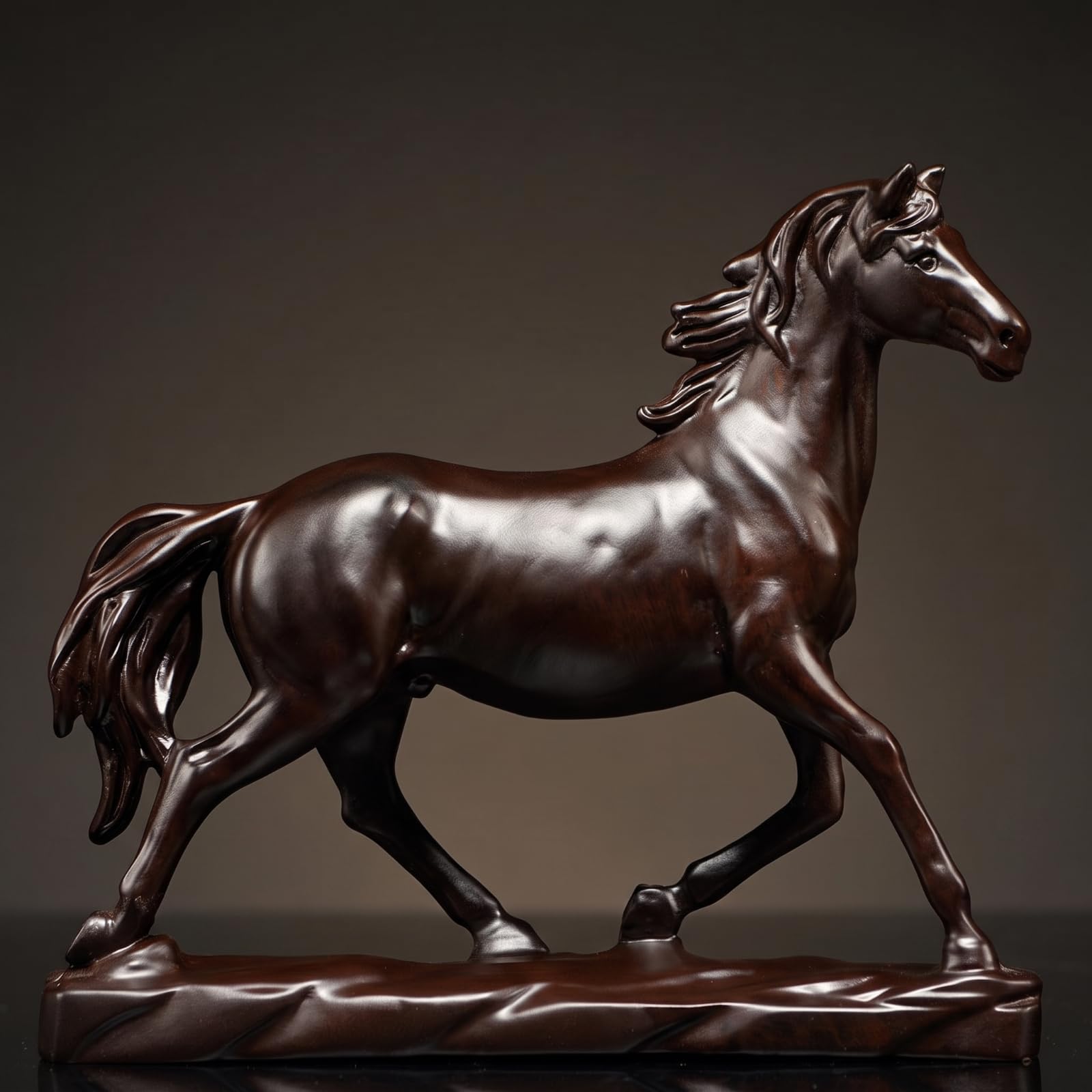Colcolo Statuetta di per Soggiorno | Finitura Scura brillante, Scultura di, Tradizionale, ngresso, 40 Cm