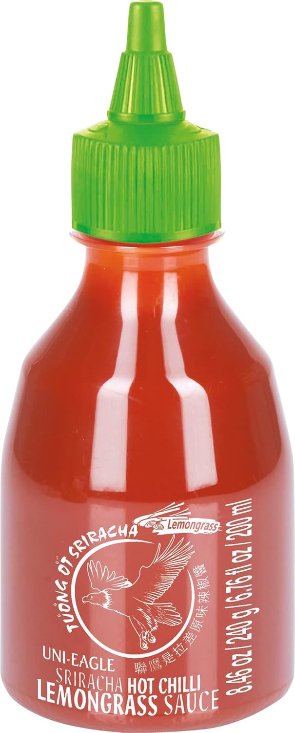 UniEagle Chili Sauce Sriracha scharf mit Zitronengras Hot Sauce mit
