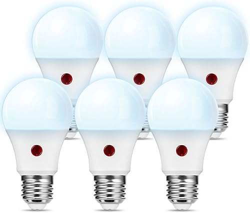 Bombillas con sensor de luz del atardecer al amanecer, bombilla LED A19 con sensor de luz automático de encendidoapagado automático, luz diurna de