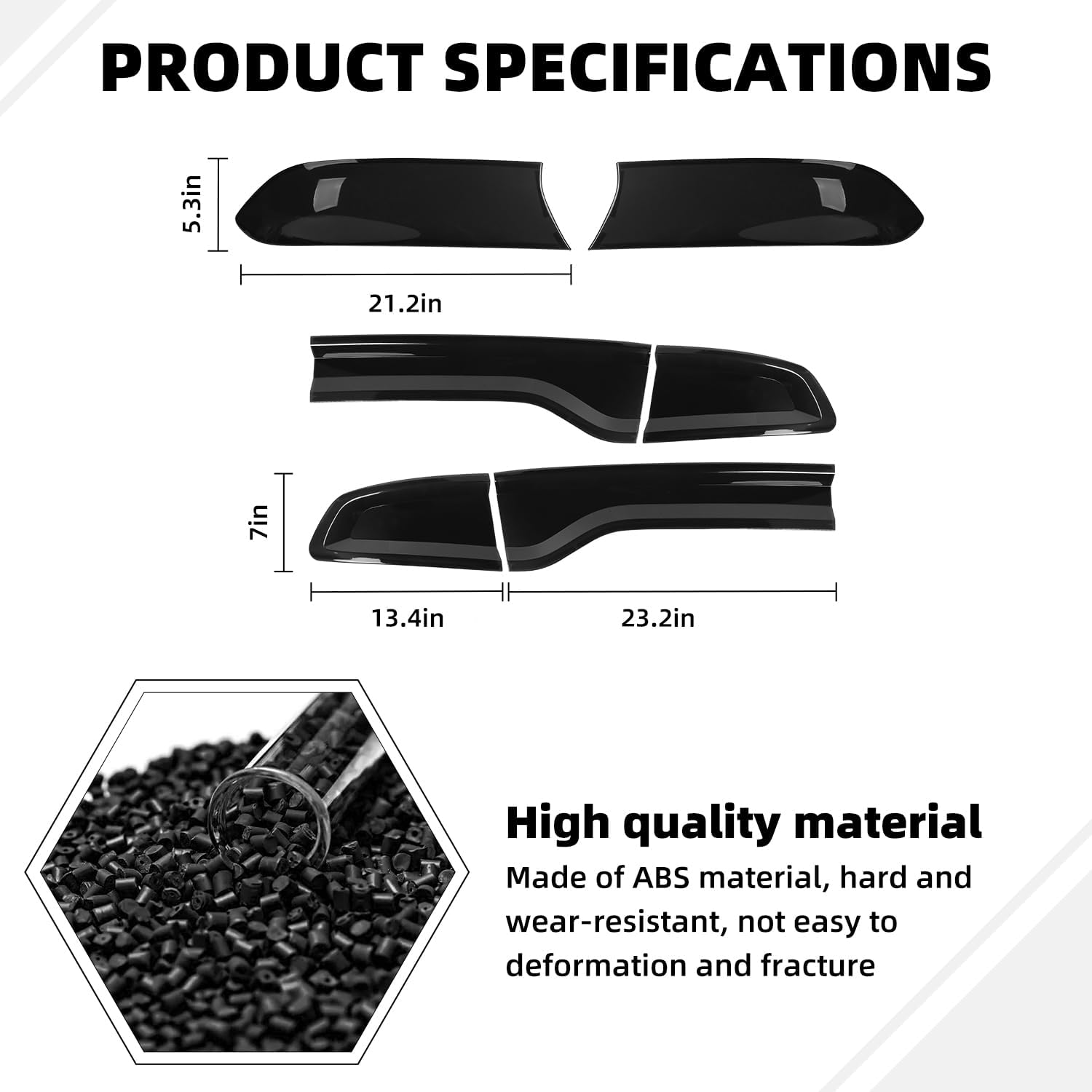 Tail Light & Front Headlight Turn Light Cover Trim Kit 6Pcs Compatible with 2015-2026 Dodge Charger (Smoke Black)