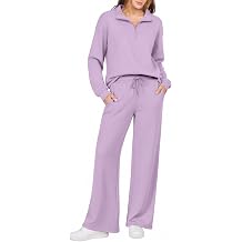 Ekouaer 2 Piece Sets for Women Half Zip Lounge Sets Matching Fall Outfits 