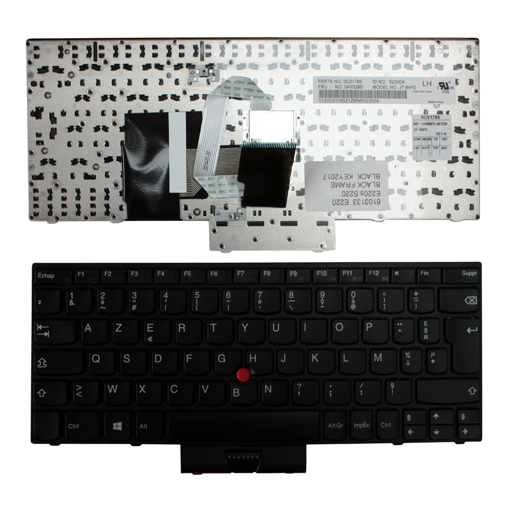 Clavier Lenovo Thinkpad Edge E220s noir avec aiguille par Keyboards4Laptops - 2