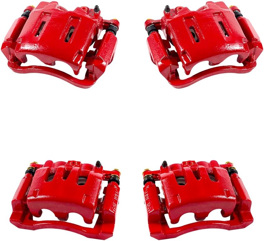Callahan CCK07301 [4] FRONT + REAR Premium Powder-Coated Performance Calipers + Hardware [fit Chrysler Dodge Ram]