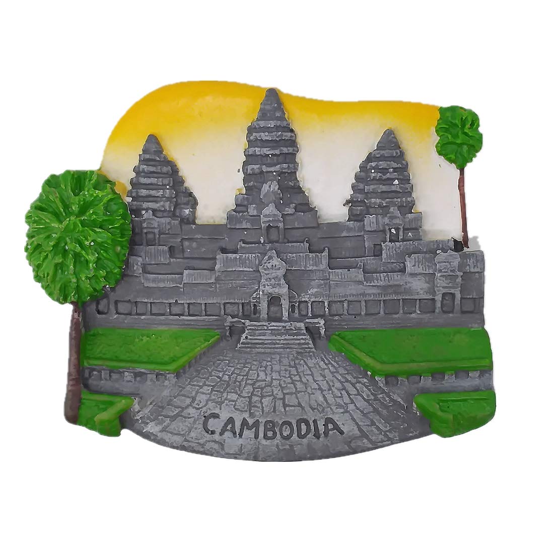 Angkor Wat Cambodia 3D Fridge Magnet,Home & kitchen Decoration Magnetic Sticker Cambodia Refrigerator Magnet Tourist Souvenir Gift Collection
