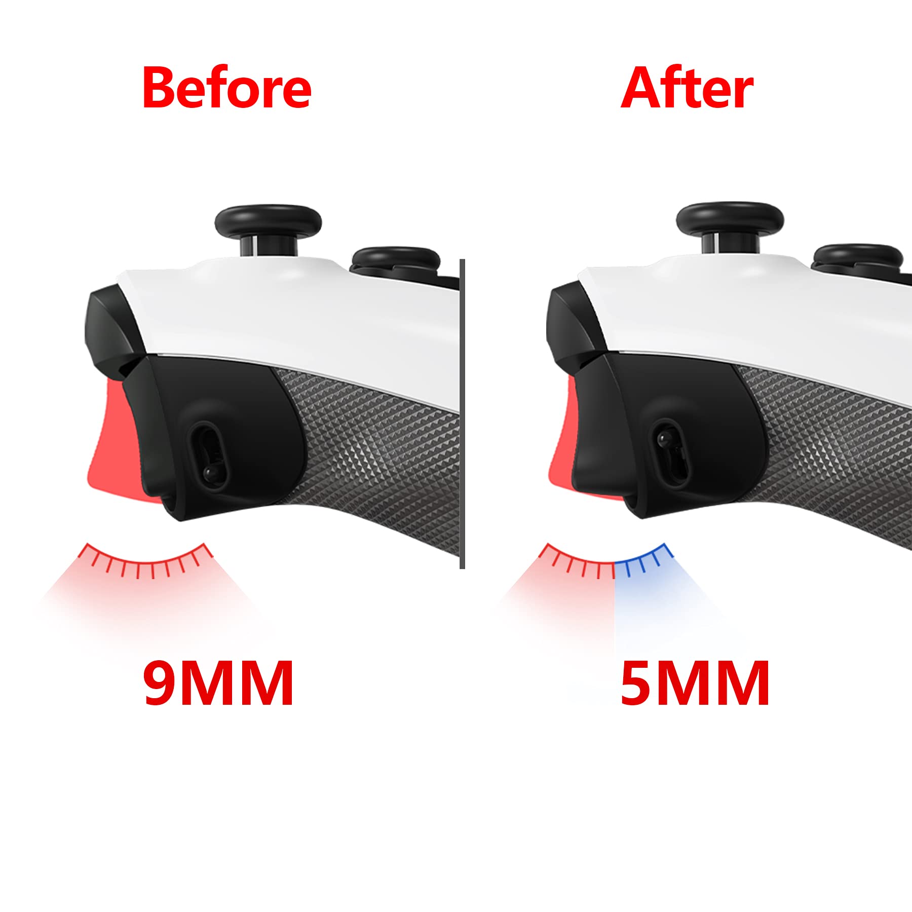 eXtremeRate Flexor Trigger Stop Kit per controller Xbox Series X/S, struttura antiscivolo, impugnatura in gomma e trigger Stopper Grips Kit per Xbox Core Controller Diamond Textured Pink