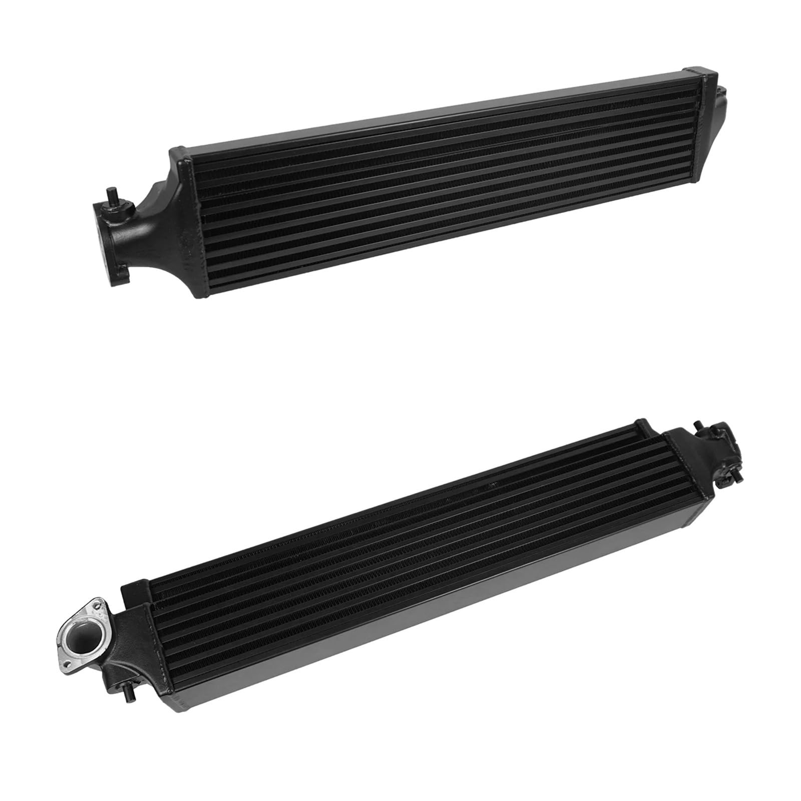 Radiator Zestaw Do Chłodnicy Międzystopniowej Do Samochodu Honda Civic FC/FK 1.0T 1.5T Turbo 2016-2021 Bezpośrednia Wymiana Chłodnicy Międzystopniowej Zestaw Chłodzący(Black)