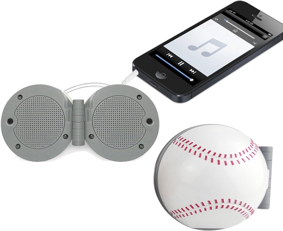 Vibe Sound VSAU-572-BSL Sports Ball Folding Speaker - Retail Packaging - Baseball